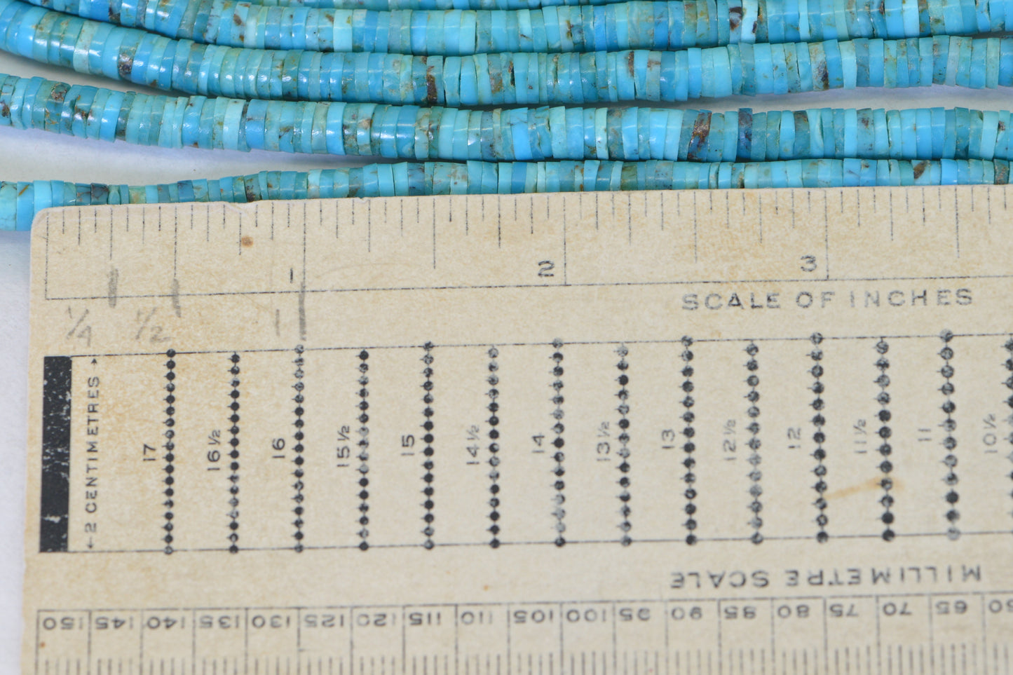 Arizona Turquoise Heishi Beads: Natural Blue Gemstone, 5mm (16 inches strand)