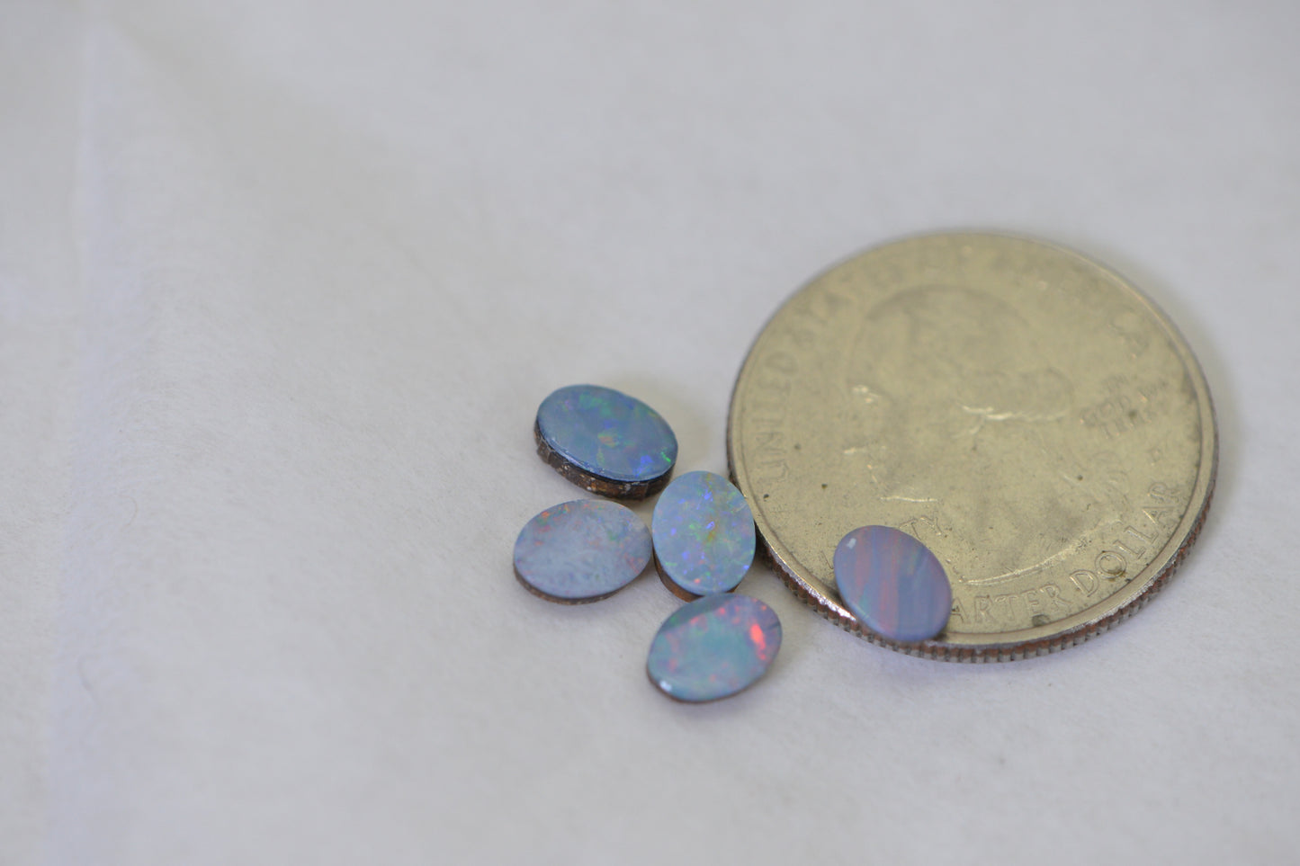 Genuine Australian Opal Doublet Calibrated Cabs , 7X5mm Loose Stones 5 stone per lot