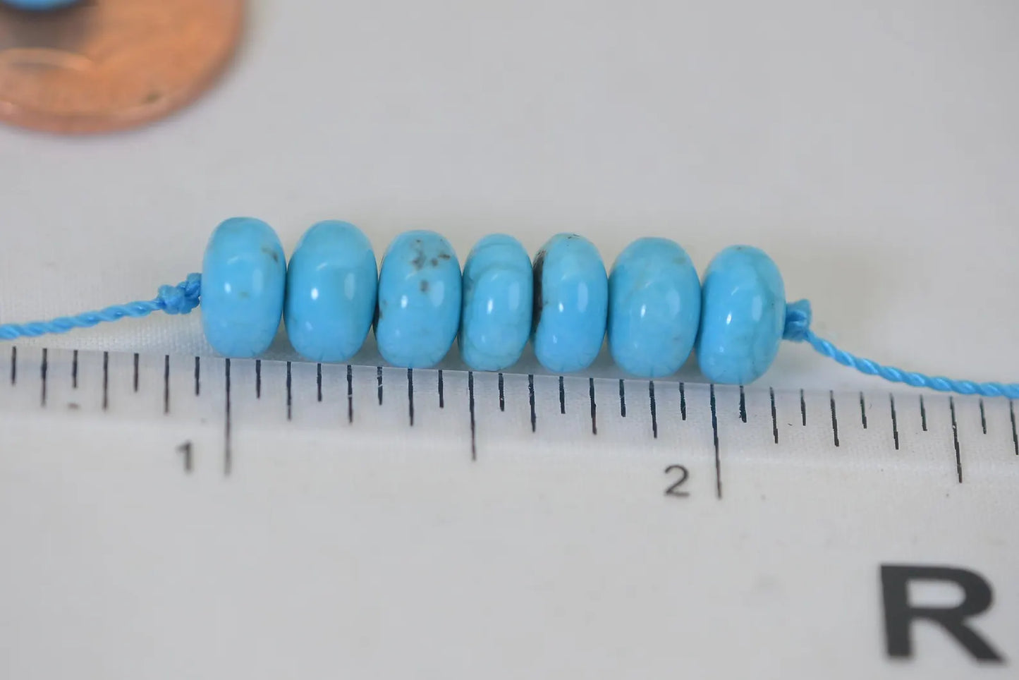 Arizona Turquoise Rondelle Sleeping Beauty