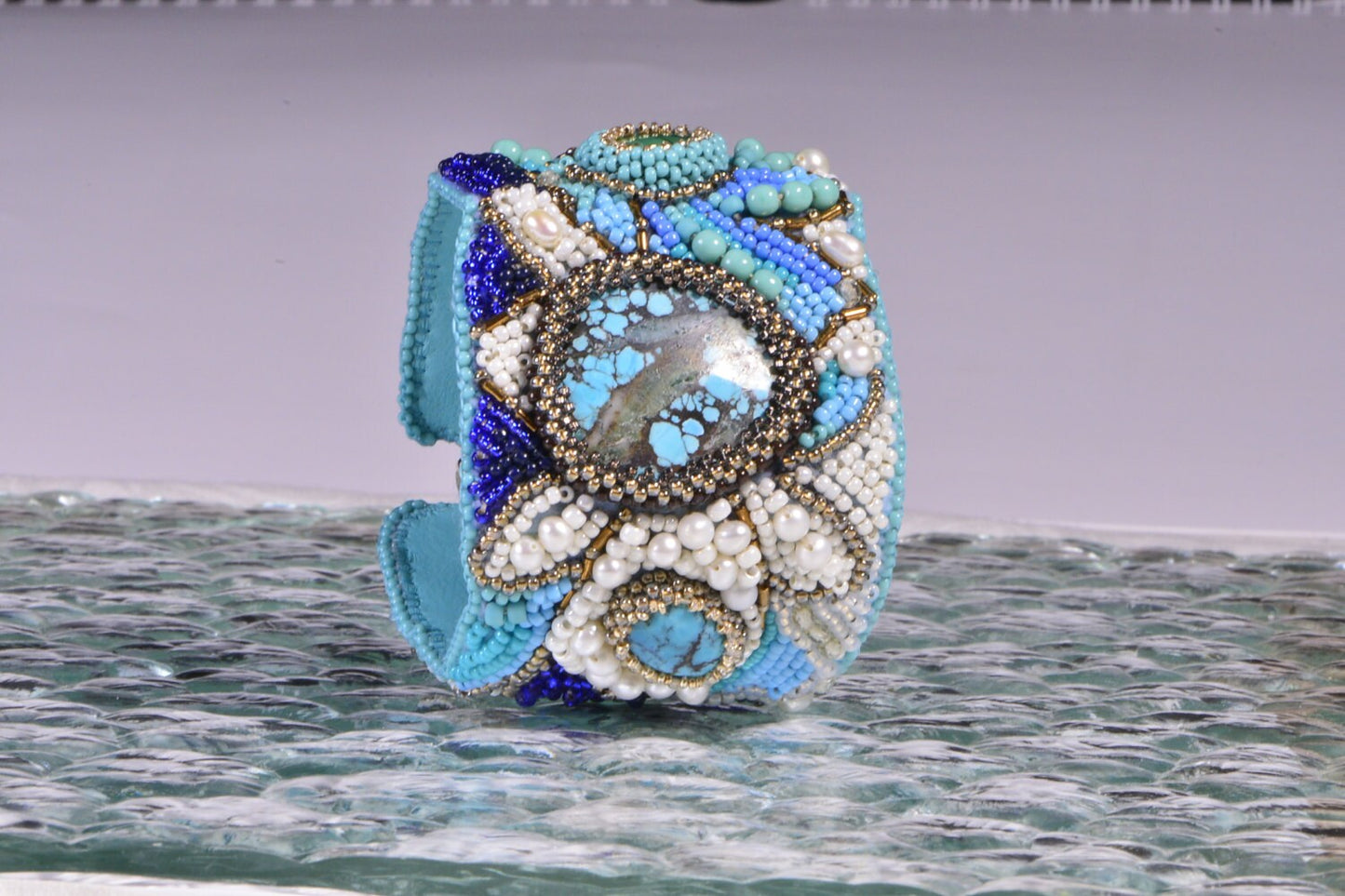 Seed Bead Embroidery Bracelet For Women Gemstone Bracelet