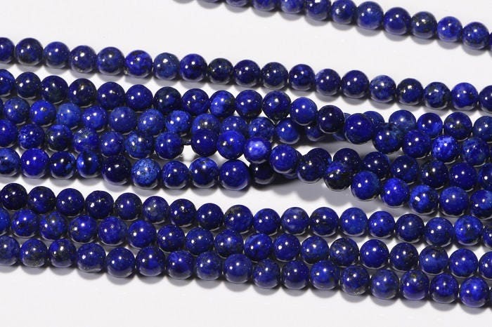 Royal Blue Lapis Lazuli Beads: 4.3mm Gemstone Jewelry Making Supplies
