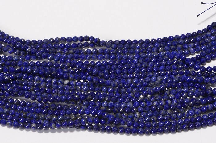 Royal Blue Lapis Lazuli Beads: 3.3mm Gemstone Jewelry Supplies