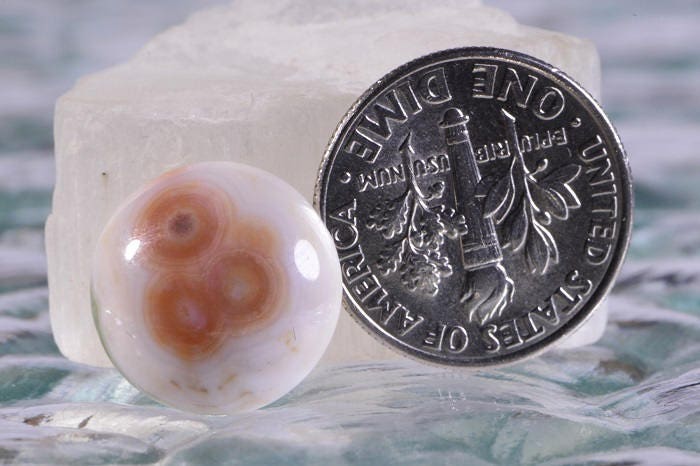 Ocean Jasper Cabochon: Natural Gemstone for Jewelry (14.4x4mm)