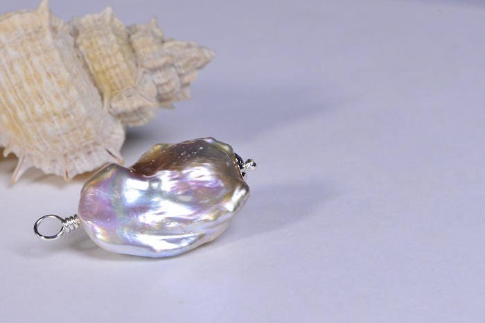 Baroque Pearl Sterling Silver Necklace, Handmade Freshwater Jewelry