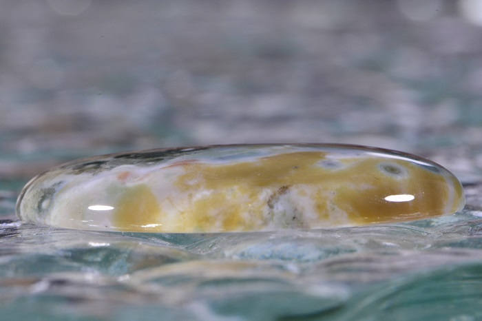 Ocean Jasper Cabochon: Oval Gemstone, 34x25x5.5mm