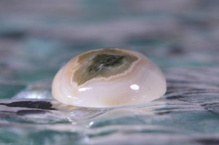 Ocean Jasper Cabochon: Green, White, and Tan Gemstone (16x12x4.9mm)