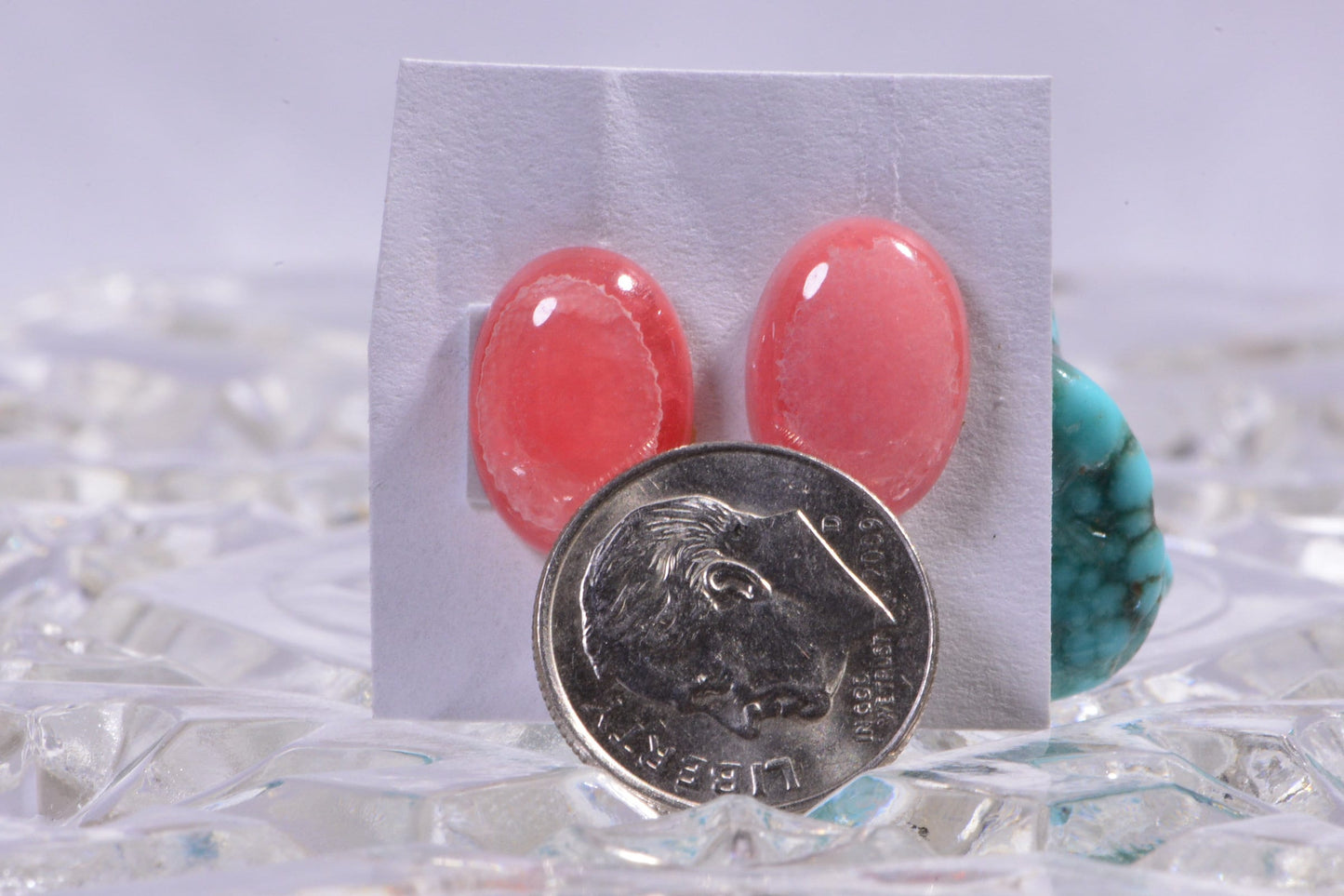 Rhodochrosite Cabochon oval Match pair Set for earrings Hand cut Cabochon.