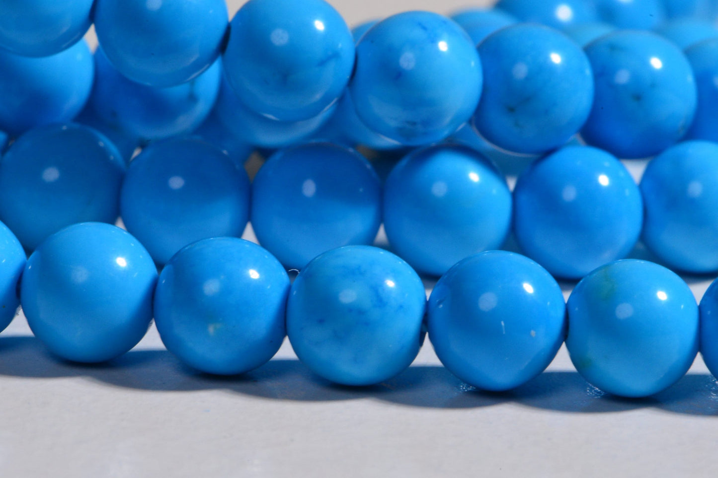 6mm Sleeping Beauty Turquoise Beads Round Smooth Finish Natural Gemstone Beads
