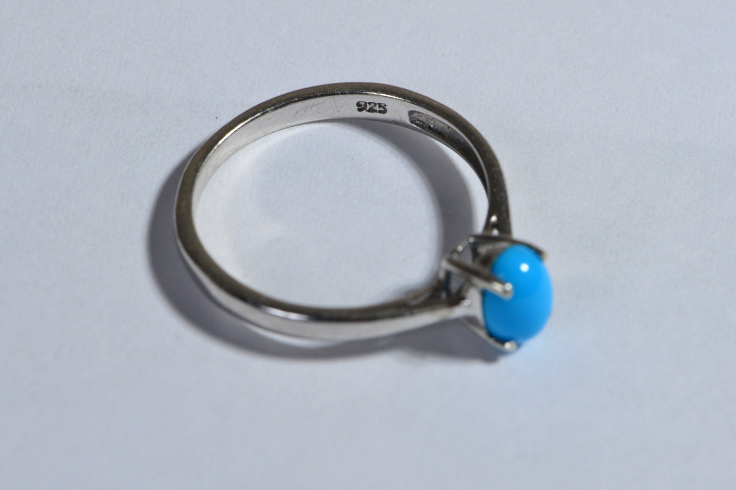Handcrafted Sleeping Beauty Turquoise Ring, Sterling Silver