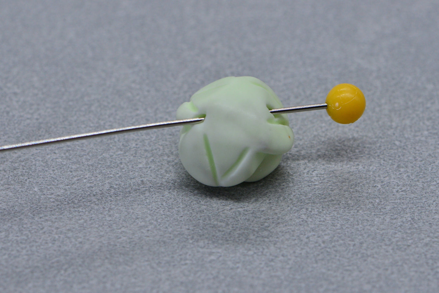 Lemon Chrysoprase Rose Carved Beads: 12mm Flower Beads, Jewelry Making - 6 pc