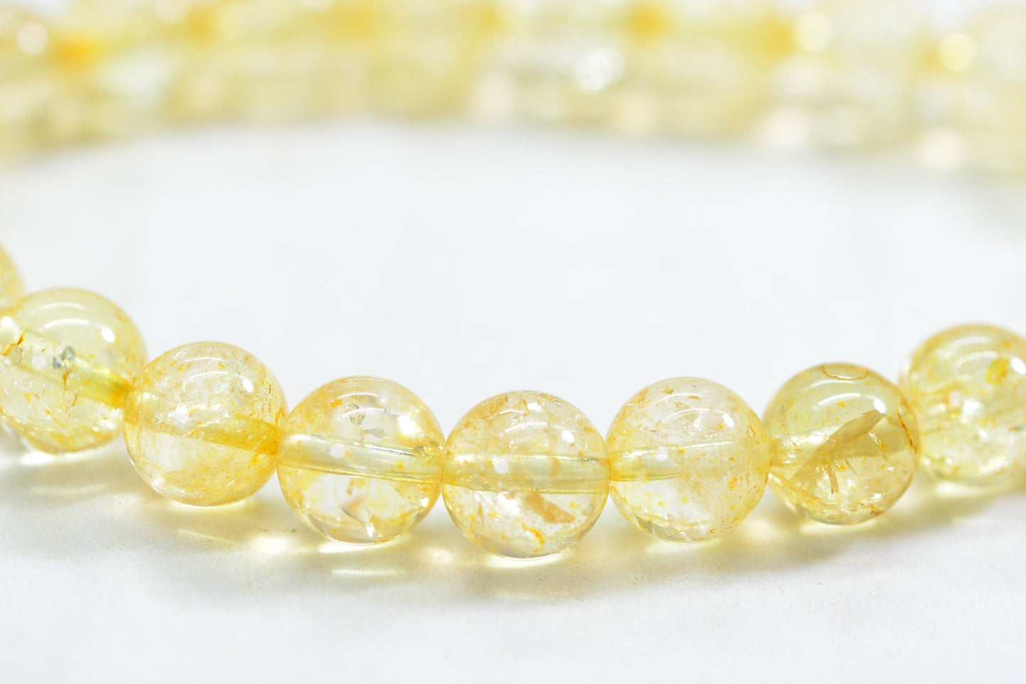 Natural Citrine Bracelet: 8mm Gemstone Beaded Bracelet