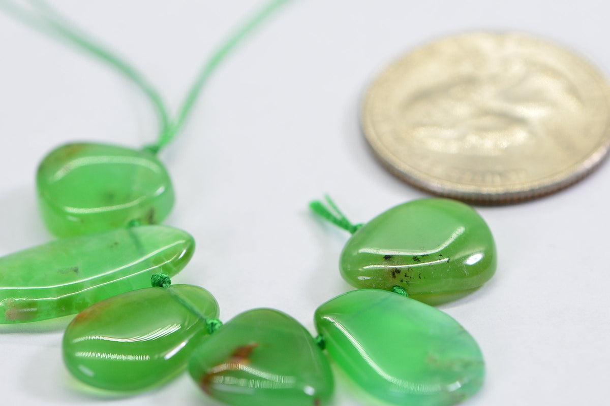 Chrysoprase 5 Cabs Natural Gemstone Cabochon Jewelry Supplies Chrysoprase