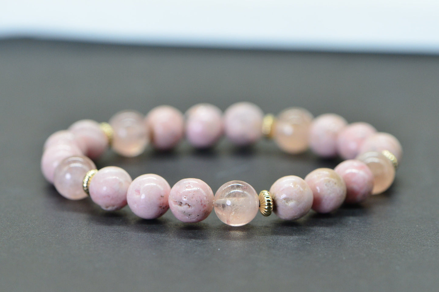 Morganite and Pink Opal 14K gold filled Bracelet Crystal Chackra
