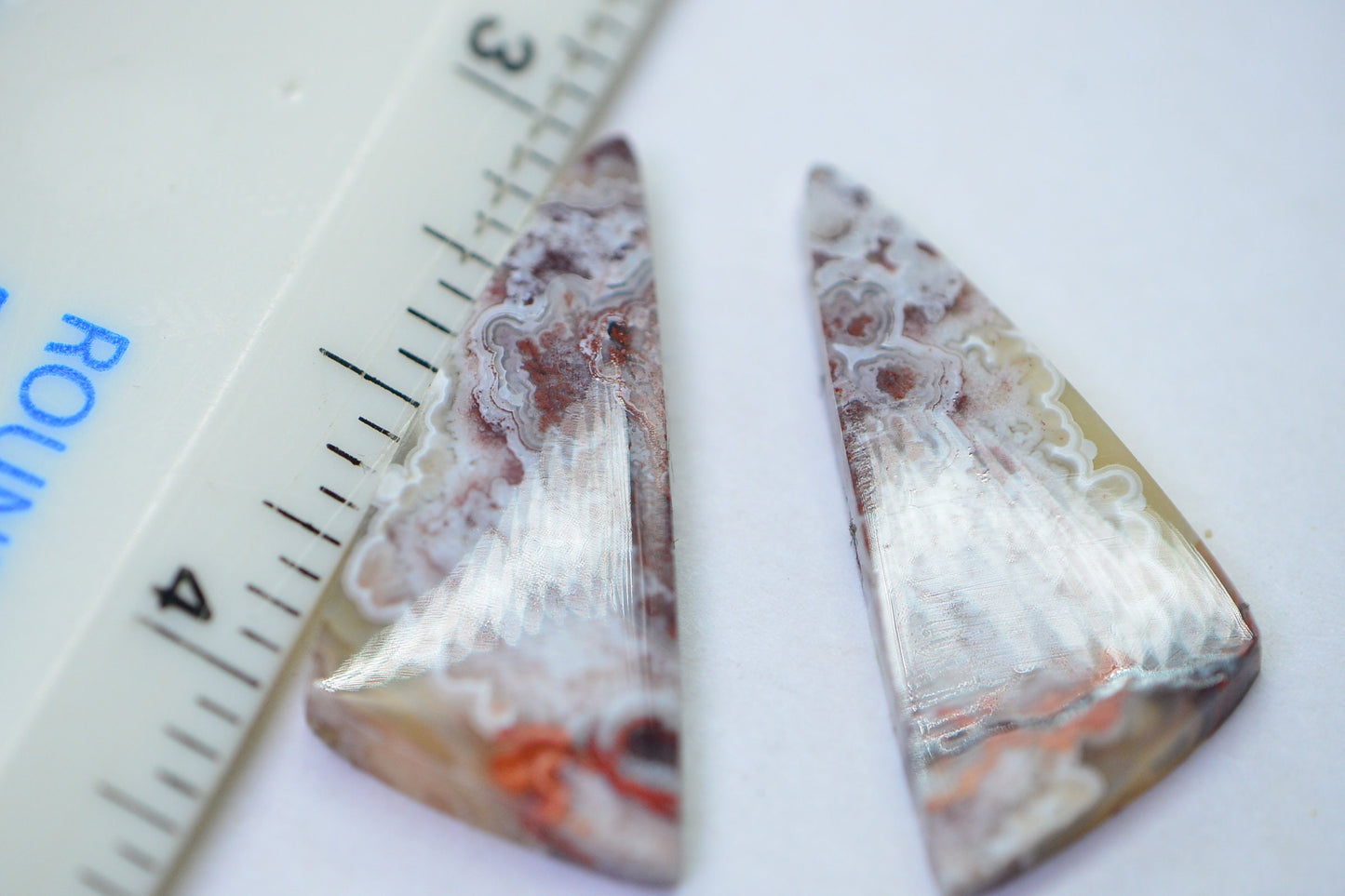 Crazy Lace Agate Cabochons: Matched Pair, Undrilled Gemstone Jewelry Supplies