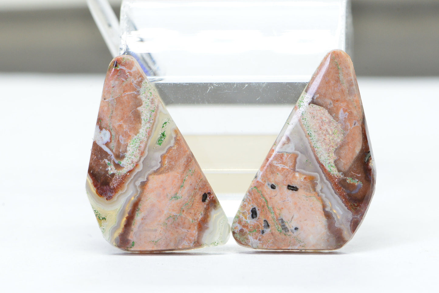 Mookaite Jasper Cabochon Gemstone Free form Matched Pair Undrilled Cabochons