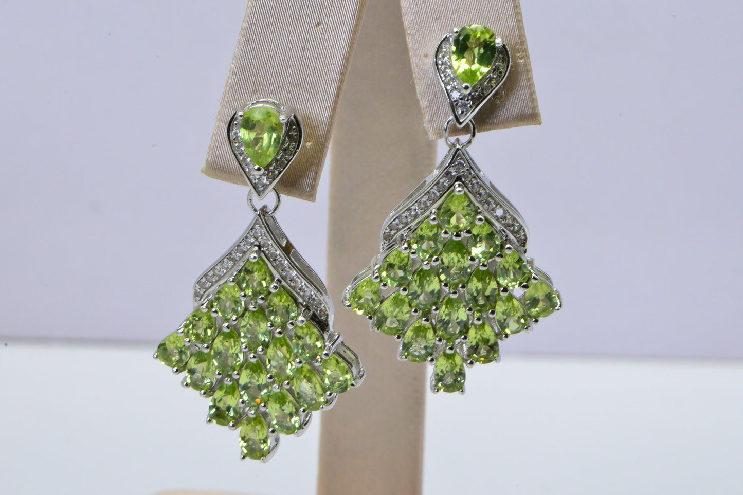 Natural Peridot Multi Stone Stud Drop Earrings Gemstone Birthstone For August Peridot Jewelry