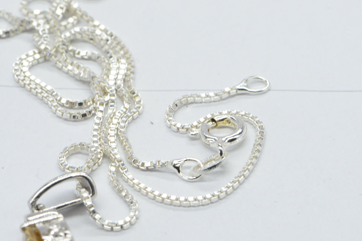 Sterling Silver Teardrop Citrine Pendant, Ruby Accent, December Birthstone