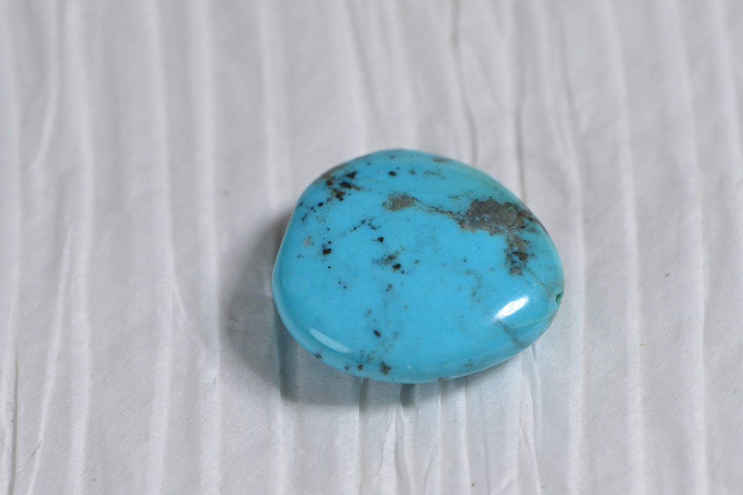 Kingman Turquoise Cabochon: Natural Pear Gemstone (23x21x8,10mm)