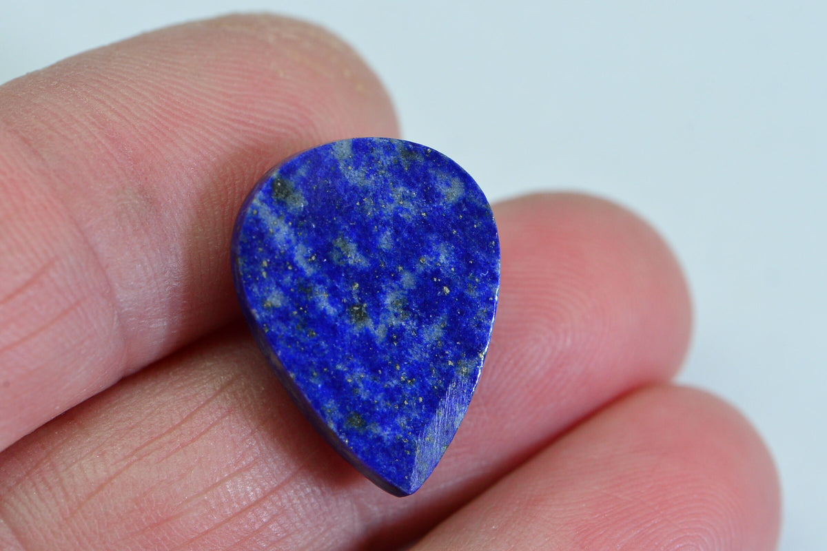 Lapis Lazuli Pear Cabochon: Royal Blue Gemstone, Jewelry Making (20x15x5.5mm)