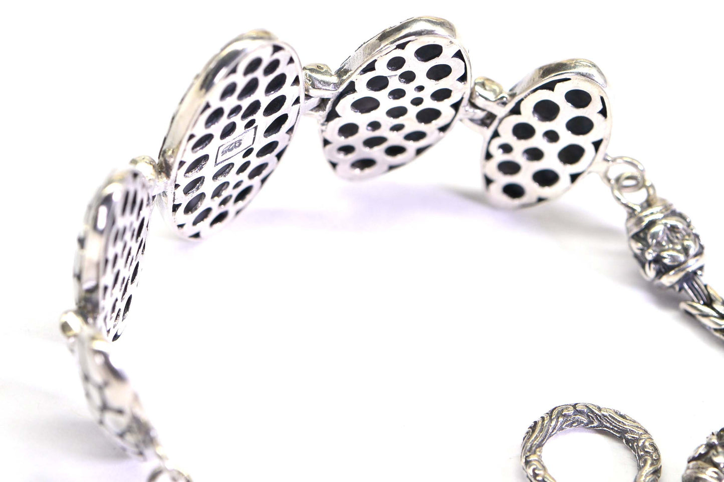 Byzantine Sterling Silver Bracelet: Bali Chain Toggle Clasp
