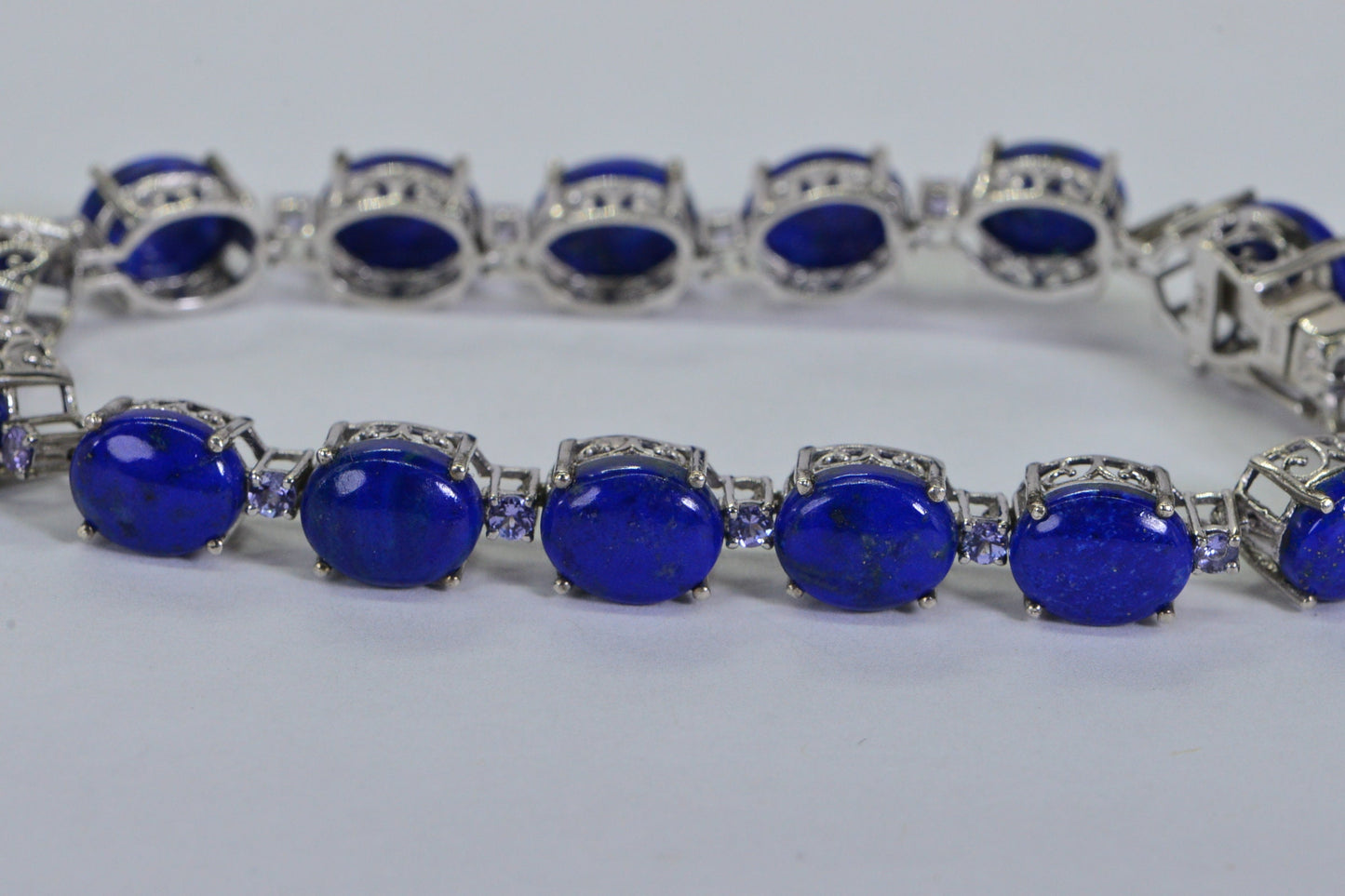 Natural Lapis and Tanzanite Bracelet