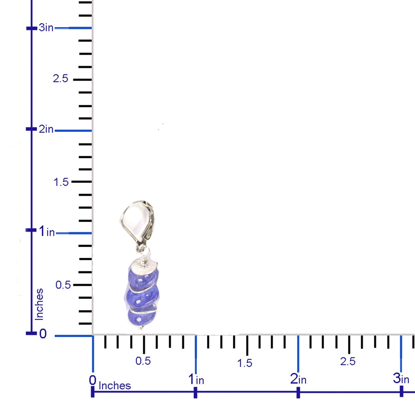 Tanzanite Drop Earrings: Sterling Silver Wire Wrapped Birthstone Jewelry
