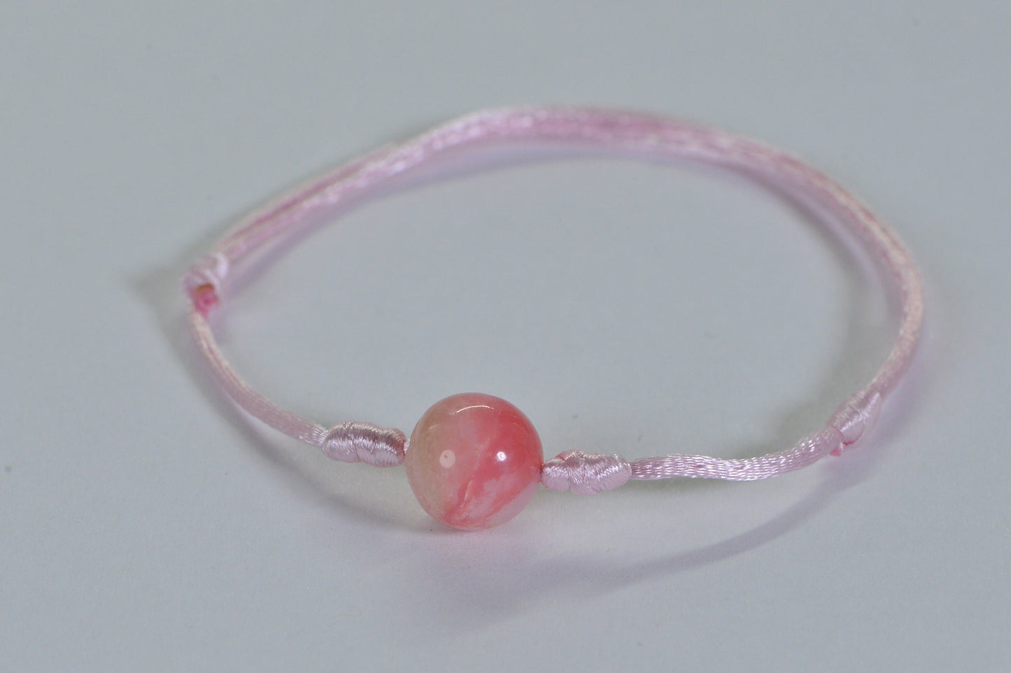 Peruvian Pink Opal Bracelet: Healing Crystal, Calming Meditation, Spiritual Protection