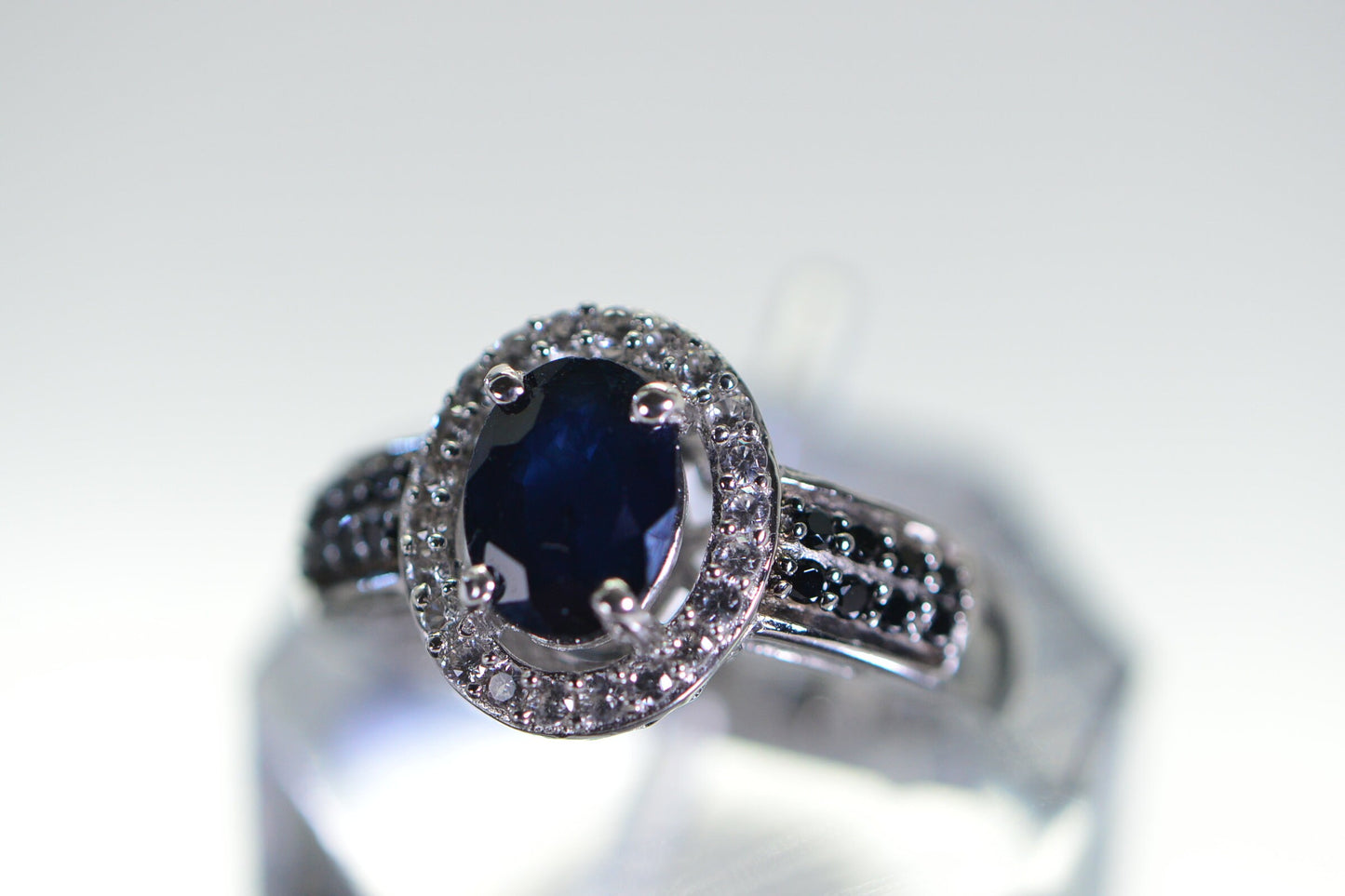 Sapphire and Multi Gemstone Ring in Platinum Over Sterling Silver 2.05 ctw