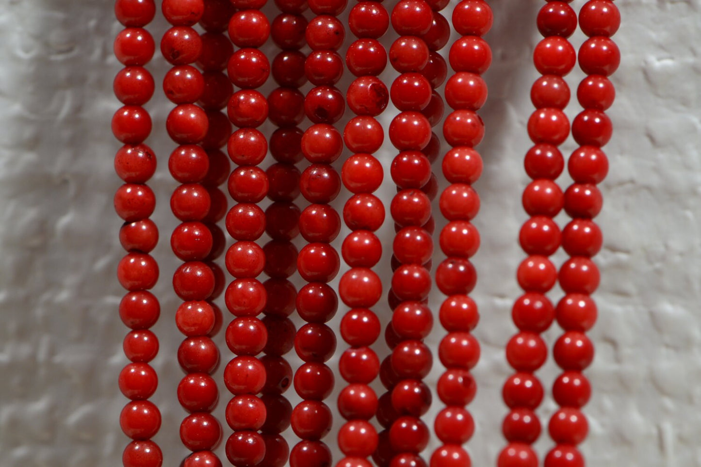 2mm Red Coral Gemstone Beads: Natural Round Strand