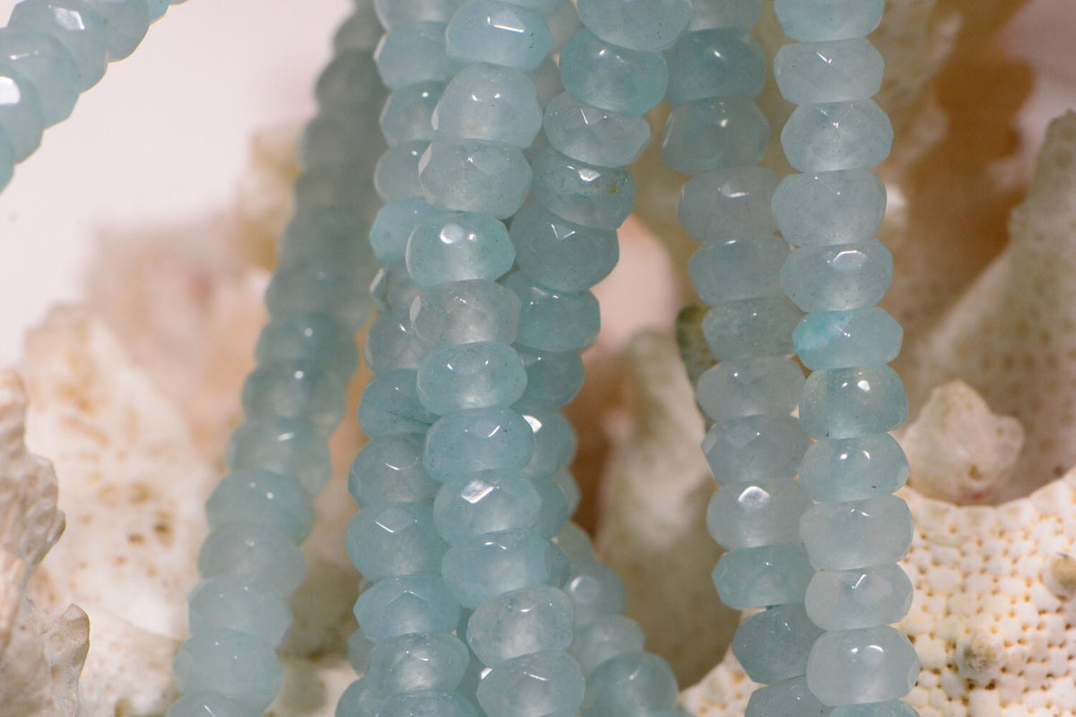 Gemstone Beads 4mm Quartz Beads Made to Imitate Aqua Blue Sapphire Jewelry Making