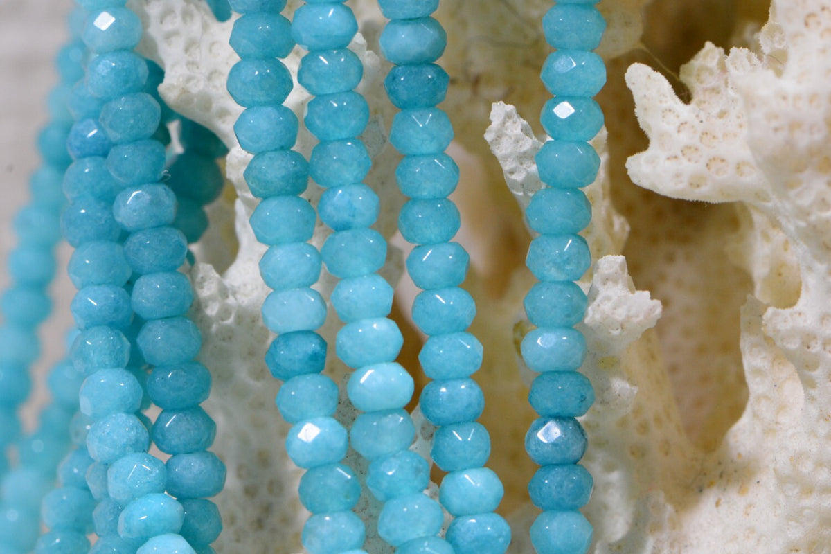 Gemstone Beads 3mm Quartz Beads Made to Imitate Light blue Sapphire Jewelry Making
