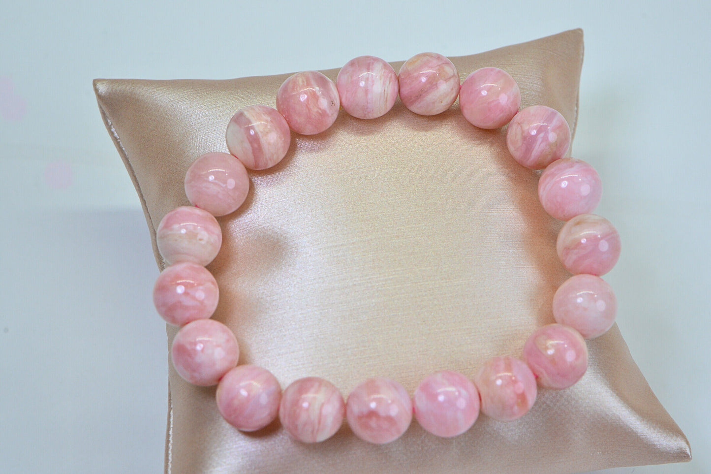 AAA Peruvian Pink Opal Bracelet, 10mm Gemstone Healing Crystal