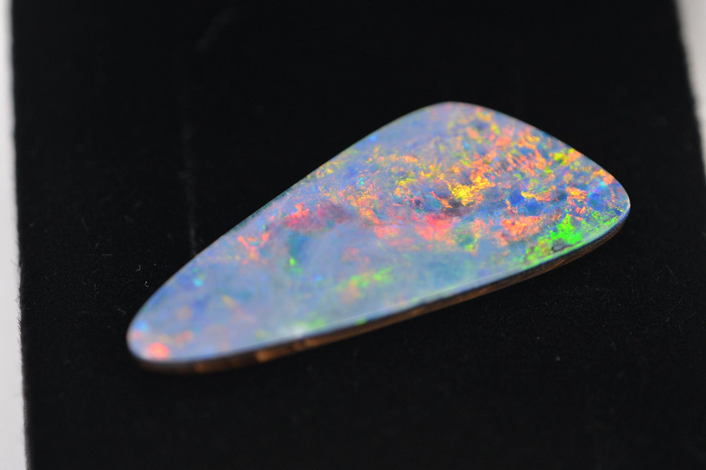 Australian Black Opal Pendant: 24K Gold Vermeil Sterling Silver, October Birthstone