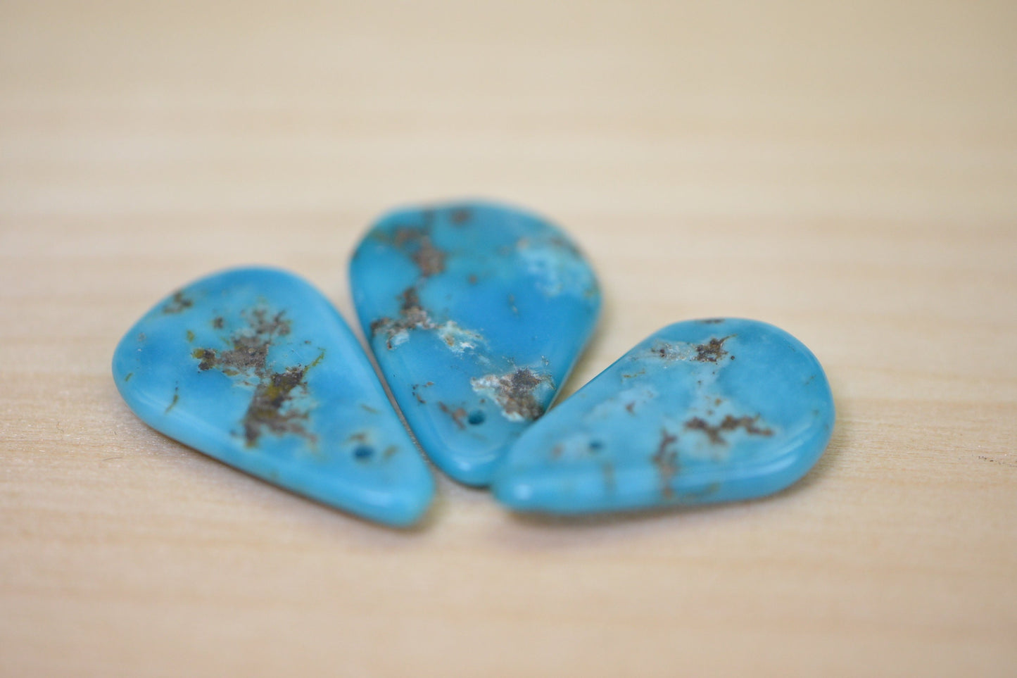 Sleeping Beauty Turquoise Teardrop Beads: Arizona Gemstone Beads