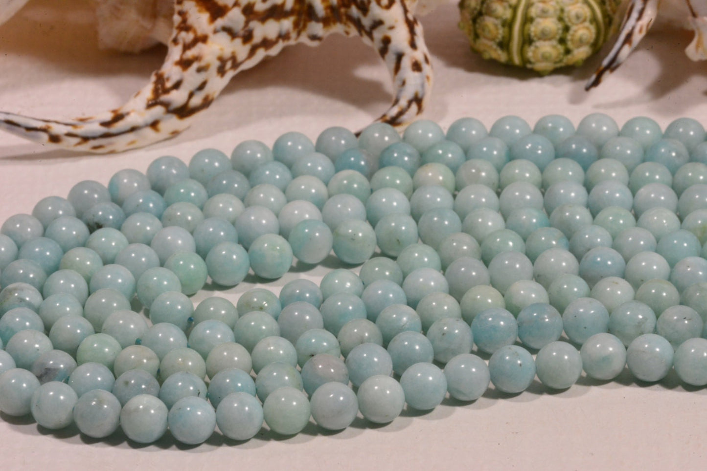 8mm Amazonite Beads: Round Mint Green Gemstone, Jewelry Making Supplies