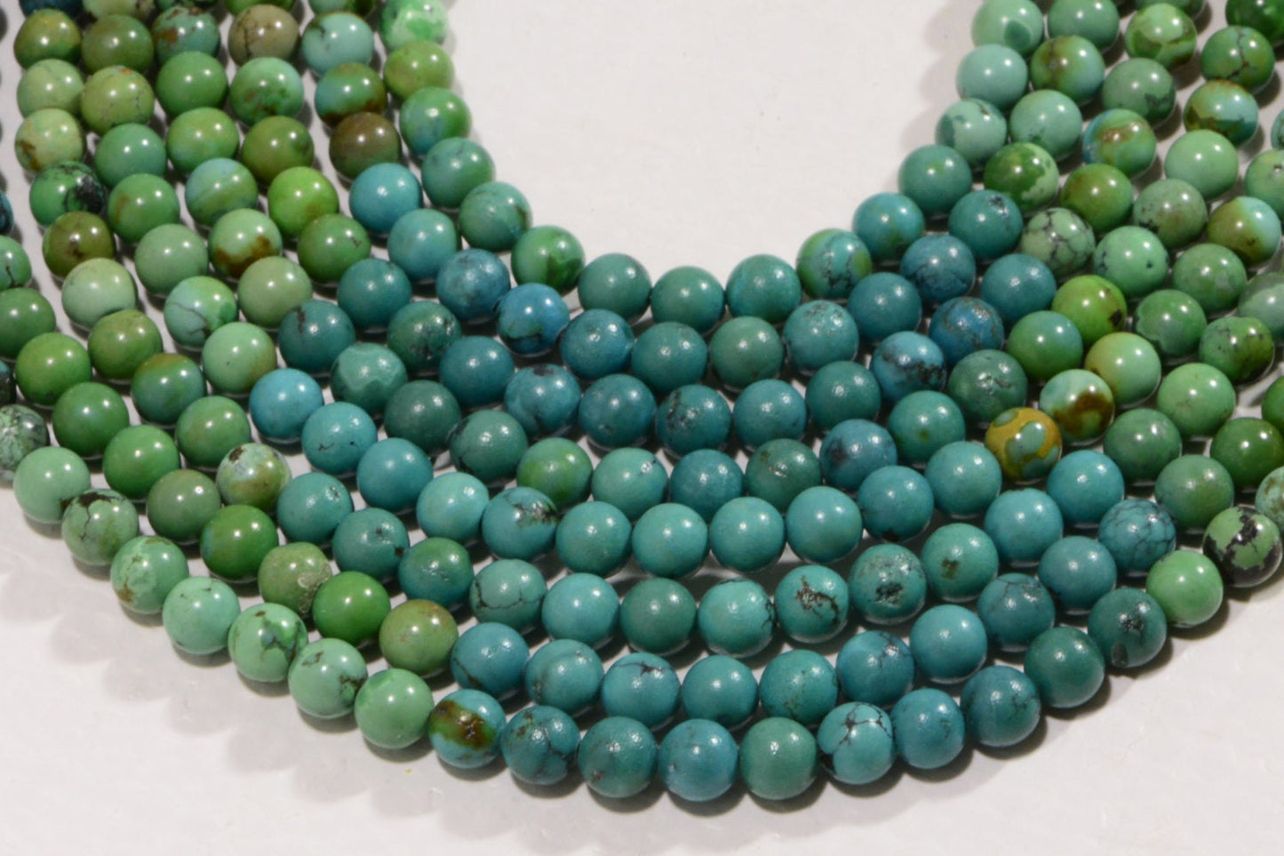 6mm African Jasper Beads: Green Turquoise Style, 16 Inch Strand