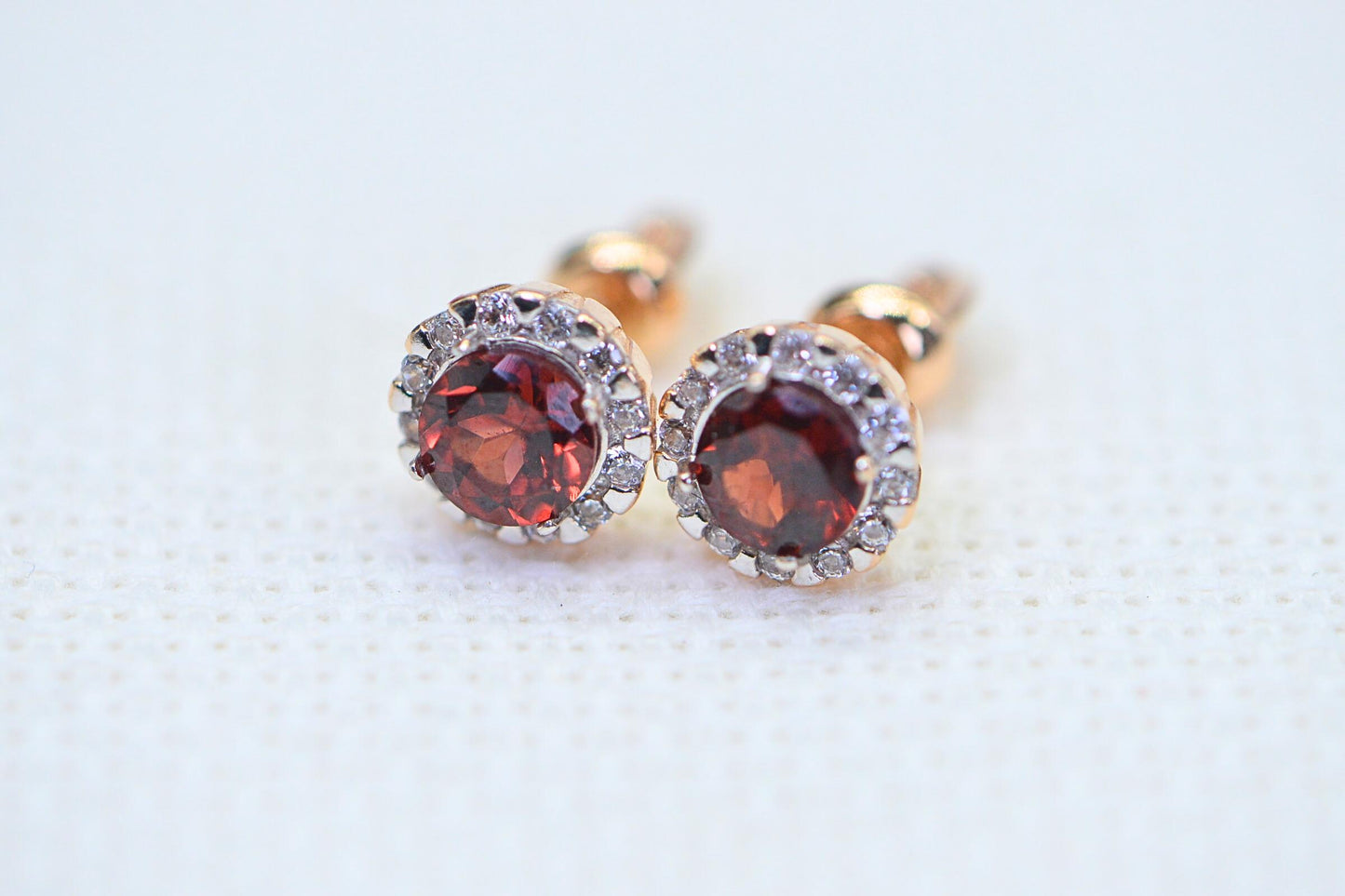 14K Solid Gold Australian Black Opal Stud Screw Back Earrings