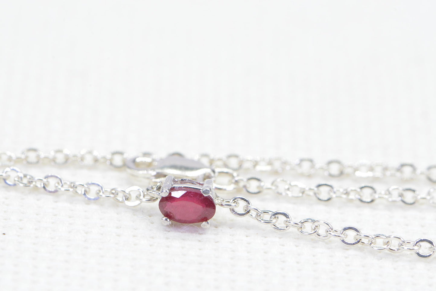 Natural Tanzanite Sterling Silver Bracelet: Delicate Cable Chain Anklet