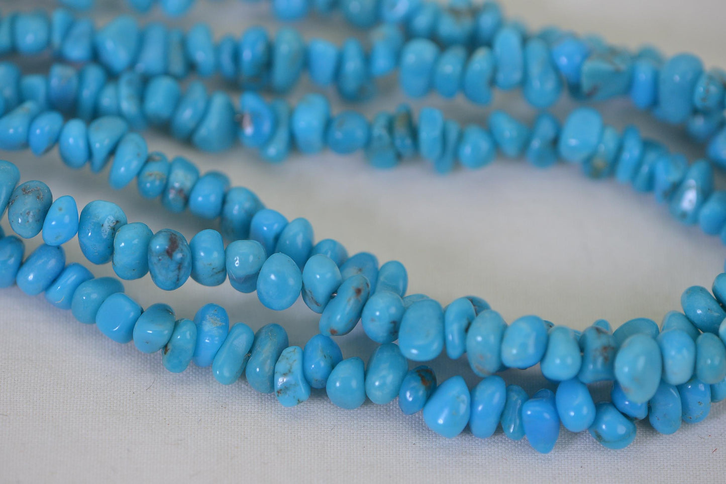 Sleeping Beauty Turquoise Necklace 16" Choker – Genuine Arizona Turquoise Beaded Necklace