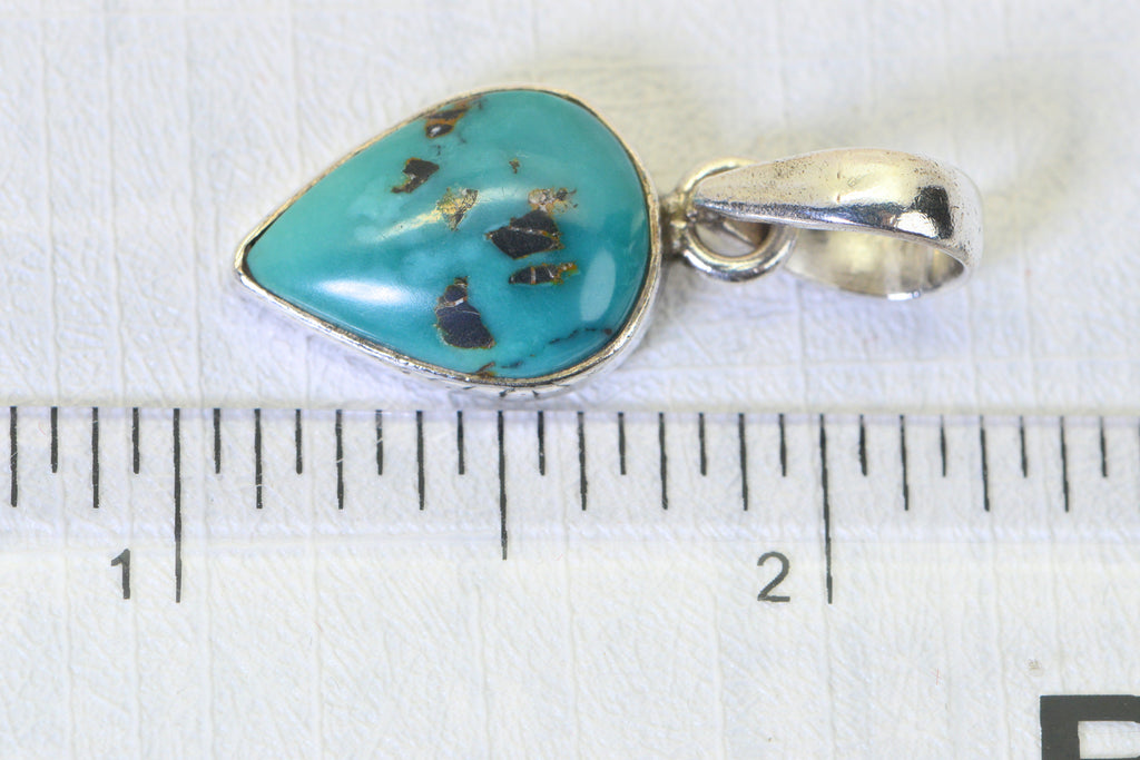 Natural Kingman Turquoise Pendant – Sterling Silver Bezel Set | Southwestern Turquoise Jewelry | Handmade Turquoise Pendant