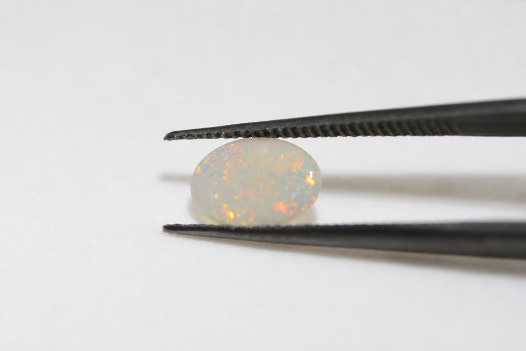 Crystal Opal Solid White Australian Opal Cabochon Coober Pedy Natural Opal Gemstone