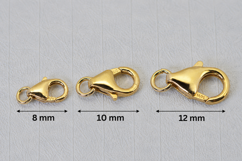 Trigger Clasp 14K /20 Gold End For Chain Yellow Gold Lobster Clasp Finding Supply