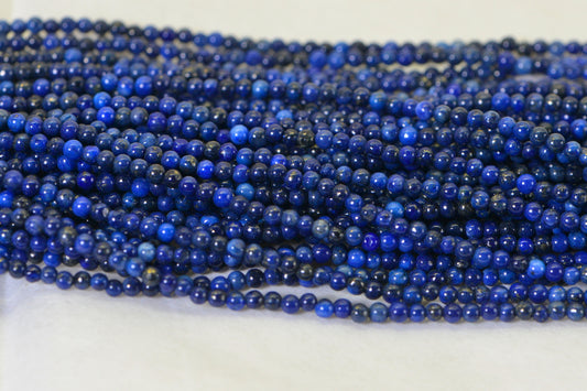 2mm Tiny Round Beads Lapis Lazuli Full Strand 15.5 inches