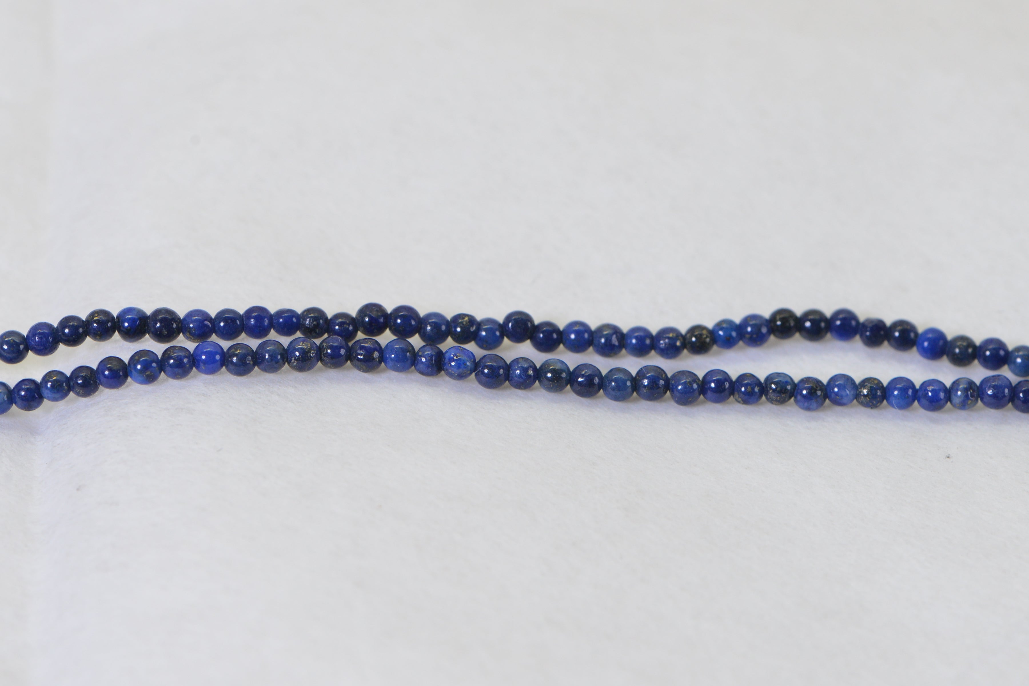 2mm Tiny Round Beads Lapis Lazuli Full Strand 15.5 inches
