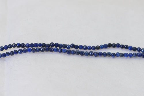 2mm Tiny Round Beads Lapis Lazuli Full Strand 15.5 inches