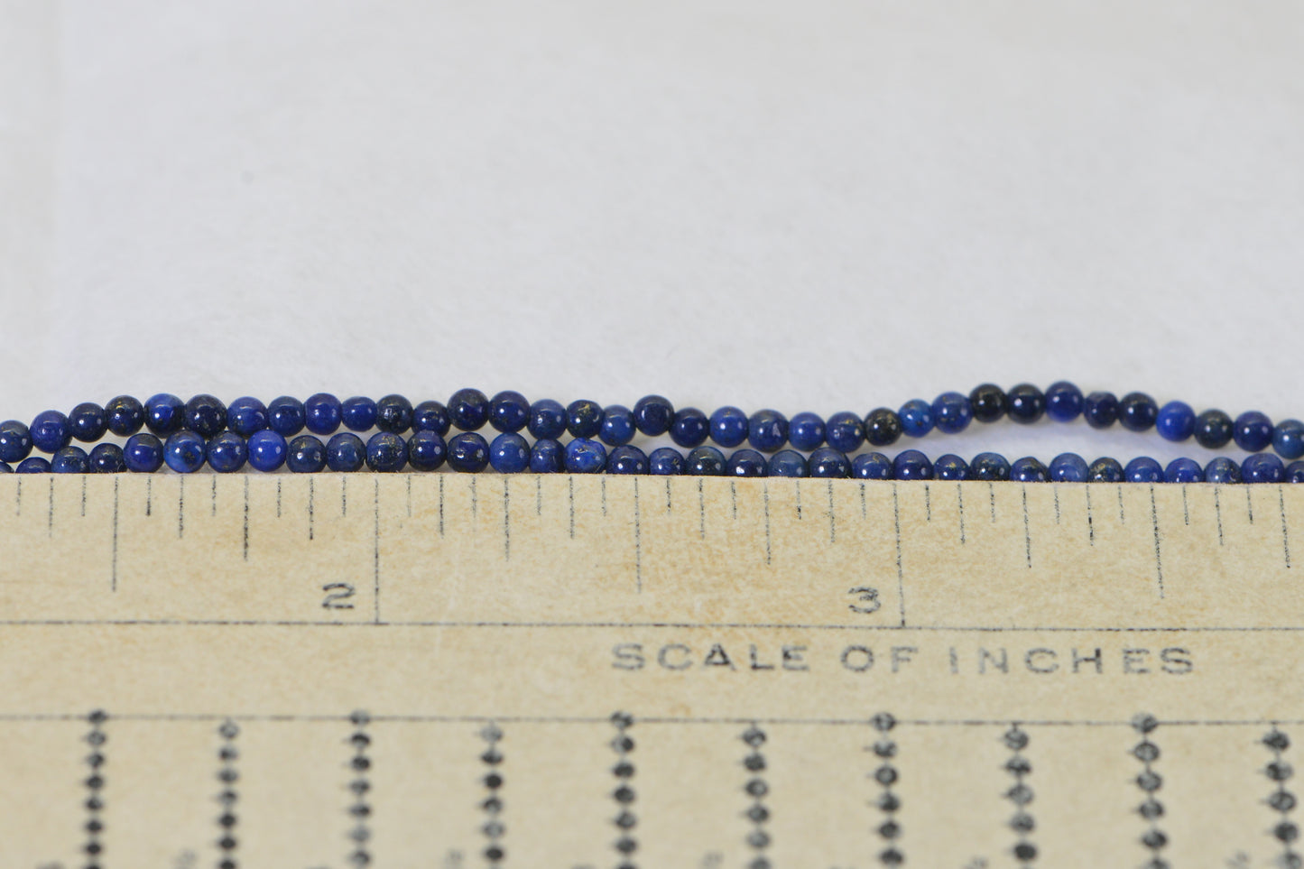 2mm Tiny Round Beads Lapis Lazuli Full Strand 15.5 inches