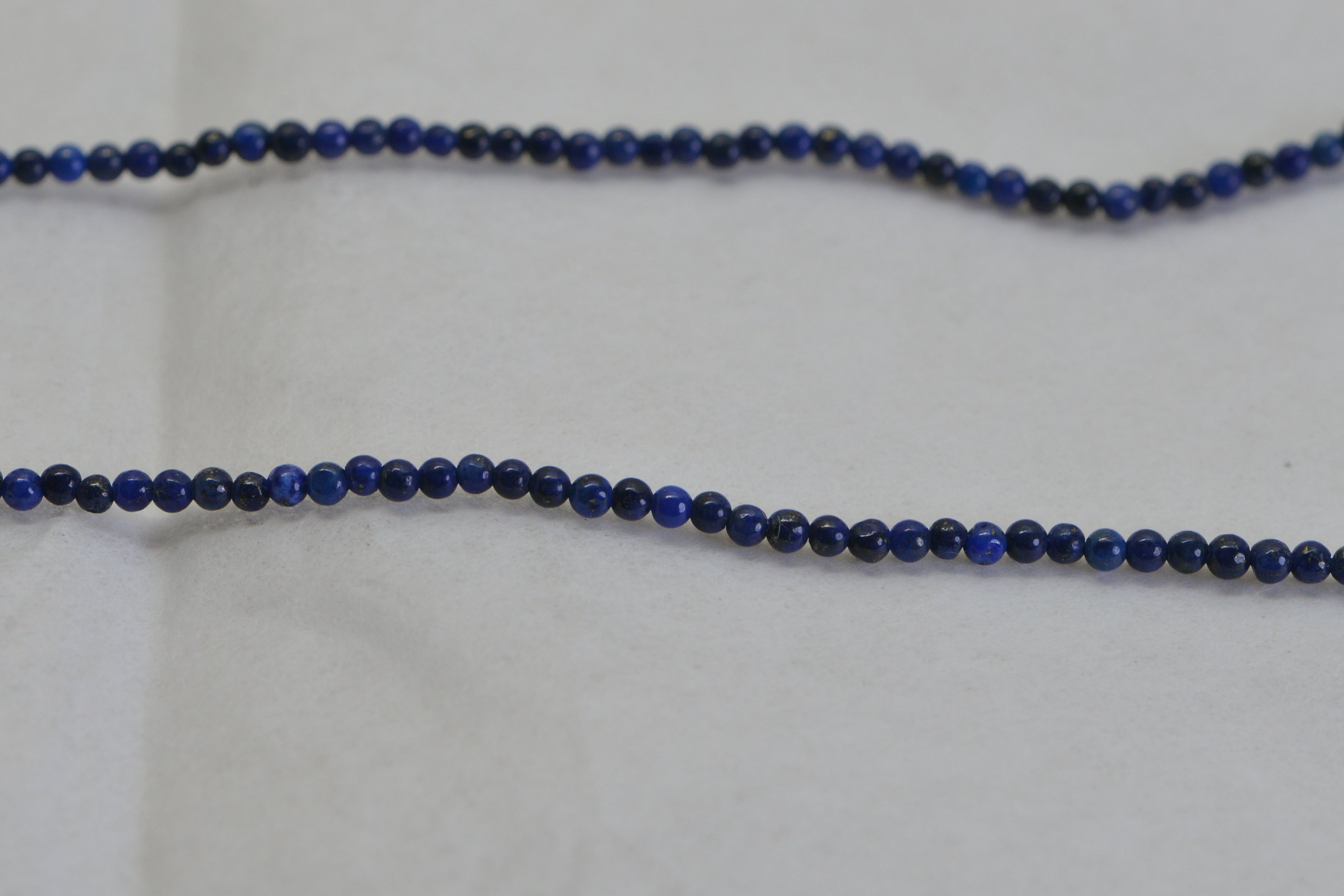 2mm Tiny Round Beads Lapis Lazuli Full Strand 15.5 inches