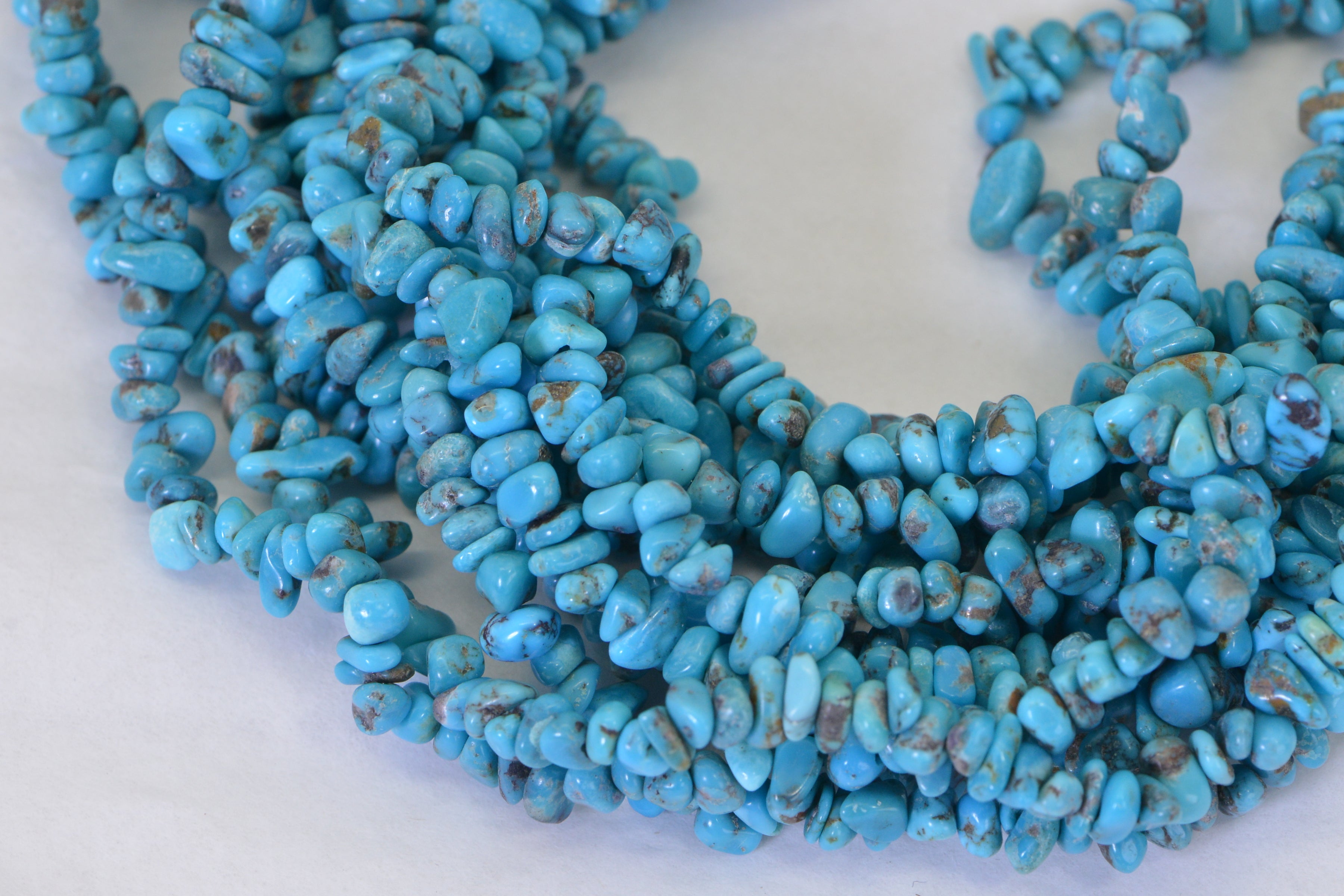 Sleeping Beauty Turquoise Nuggets – Arizona Mine 16" Strand