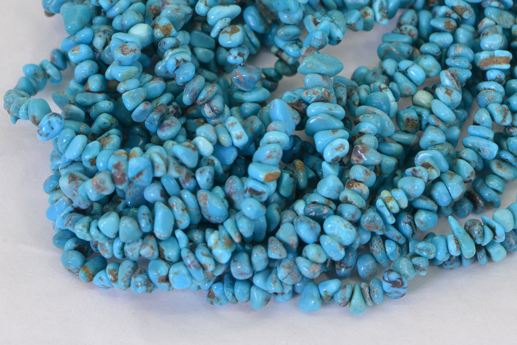 Sleeping Beauty Turquoise Nuggets – Arizona Mine 16" Strand