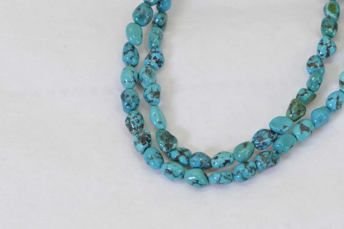 Kingman Turquoise Nugget Beads – 16" Strand Gemstone Freeform